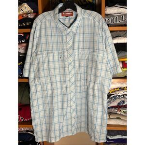 Simms Men’s Performance Plaid Short Sleeve Fishing Shirt 2XL